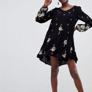 Free People Embroidered Oxford Mini Dress